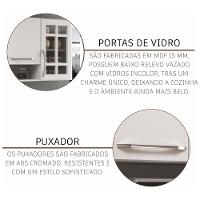 Cozinha Modulada Completa Fidelitá Viena 5 Peças 340cm 12 Portas 3 Gavetas Com Tampo Branco