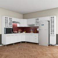 Cozinha Modulada Completa Fidelitá Viena 9 Peças 515cm 20 Portas 3 Gavetas Com Tampo Branco - 2