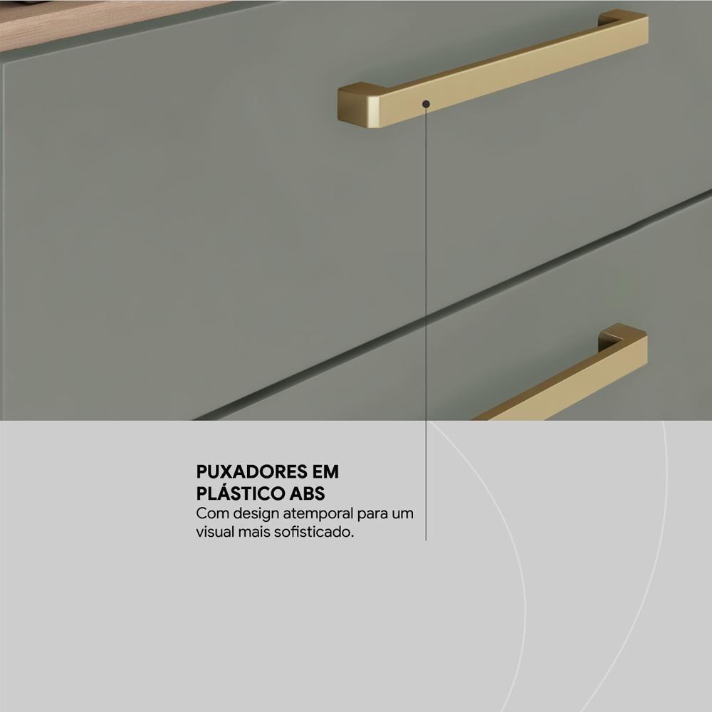 Cozinha Compacta 6 Portas 2 Gavetas Selecta 96211 Avena Menta Demobile Avena Menta - 4