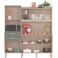 Cozinha Compacta 6 Portas 2 Gavetas Selecta 96211 Avena Menta Demobile Avena Menta - 5