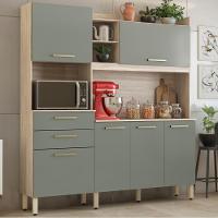 Cozinha Compacta 6 Portas 2 Gavetas Selecta 96211 Avena Menta Demobile Avena Menta - 9