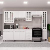 Cozinha Modulada Completa Fidelitá Viena 5 Peças 295cm 12 Portas 3 Gavetas Com Tampo Branco - 1