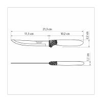 Kit 3 Faca Churrasco Tramontina Ipanema Inox Preto 5 - 6