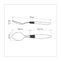 Kit 24 Colher De Mesa Tramontina Ipanema Inox Preto - 3
