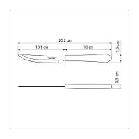 Kit 3 Faca Churrasco Tramontina Leme Inox Azul Oceano 4