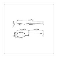 Kit 12 Colher De Chá Leme Inox Vermelho