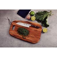 Faca Santoku Tramontina Century Wood Com Lâmina Em Aço Inox E Cabo De Madeira Tratada Castanho 7 Polegada - 6