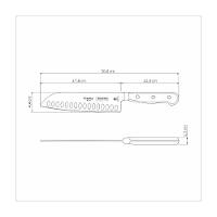 Faca Santoku Tramontina Century Wood Com Lâmina Em Aço Inox E Cabo De Madeira Tratada Castanho 7 Polegada - 8