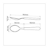 Kit 24 Colher De Mesa Tramontina Leme Inox Azul Oceano - 7