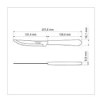 Kit 24 Faca Churrasco Tramontina Leme Inox Azul Oceano 4 - 6