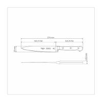 Faca Utility Tramontina Century Wood Com Lâmina Em Aço Inox E Cabo De Madeira Tratada Castanho 6 Polegada