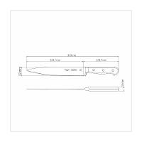 Faca Utility Tramontina Century Wood Com Lâmina Em Aço Inox E Cabo De Madeira Tratada Castanho 8 Polegada - 6