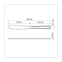 Kit 12 Faca De Mesa Inox Buzios 4 - 7
