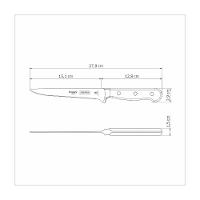 Faca Para Desossar Tramontina Century Wood Com Lâmina Em Aço Inox E Cabo De Madeira Tratada Castanho 6 Polegada - 6