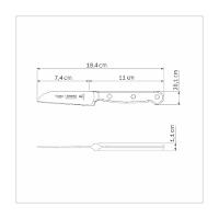 Faca Para Legumes E Frutas Tramontina Century Wood Com Lâmina Em Aço Inox E Cabo De Madeira Tratada Castanho 3 Polegada - 6