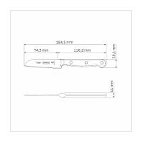Faca Para Legumes E Frutas Tramontina Century Wood Com Lâmina Em Aço Inox E Cabo De Madeira Tratada Castanho 3 Polegada - 9