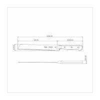 Faca Para Pão Tramontina Century Wood Com Lâmina Em Aço Inox E Cabo De Madeira Tratada Castanho 8 Polegada - 6