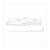 Faca Para Pão Tramontina Century Wood Com Lâmina Em Aço Inox E Cabo De Madeira Tratada Castanho 8 Polegada - 9