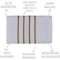 Jogo De Toalha Montreal 2 Banhão + 2 Rosto + 2 Tapete Piso Luxuoso 100% Algodão Branco - 5