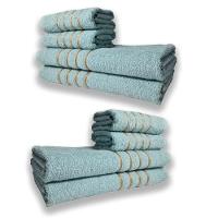 2 Jogos De 4 Toalhas 4 Banho 4 Rosto Montreal 100% Algodão Verde Claro - 1