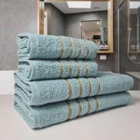 2 Jogos De 4 Toalhas 4 Banho 4 Rosto Montreal 100% Algodão Verde Claro - 3