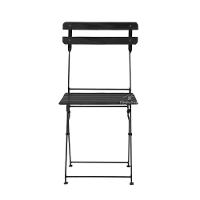 Conjunto Mesa Dobrável 60x60 Cm Com 2 Cadeiras Ferro E Madeira Envernizada Black - 3