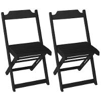 Conjunto 2 Cadeiras Dobrável Em Madeira Maciça - 1