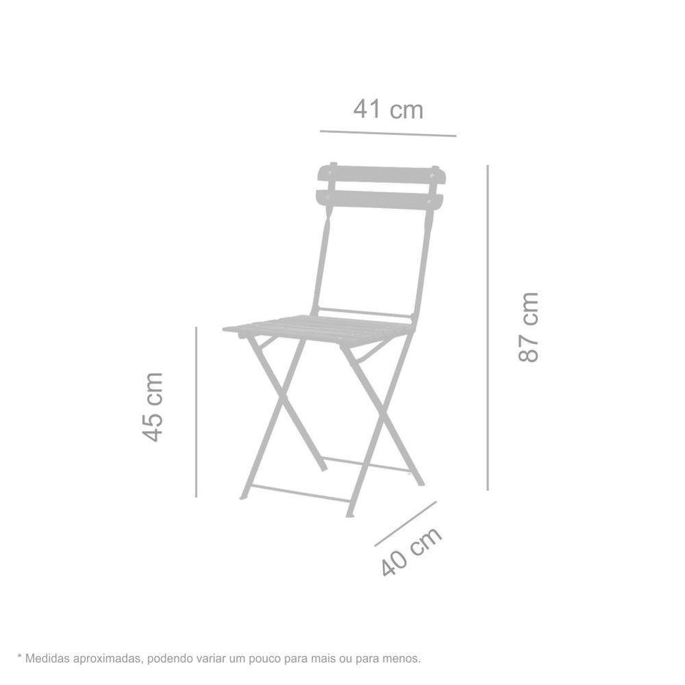 Kit 4 Cadeiras Dobrável Ferro E Madeira Maciça Envernizada Natural - 2