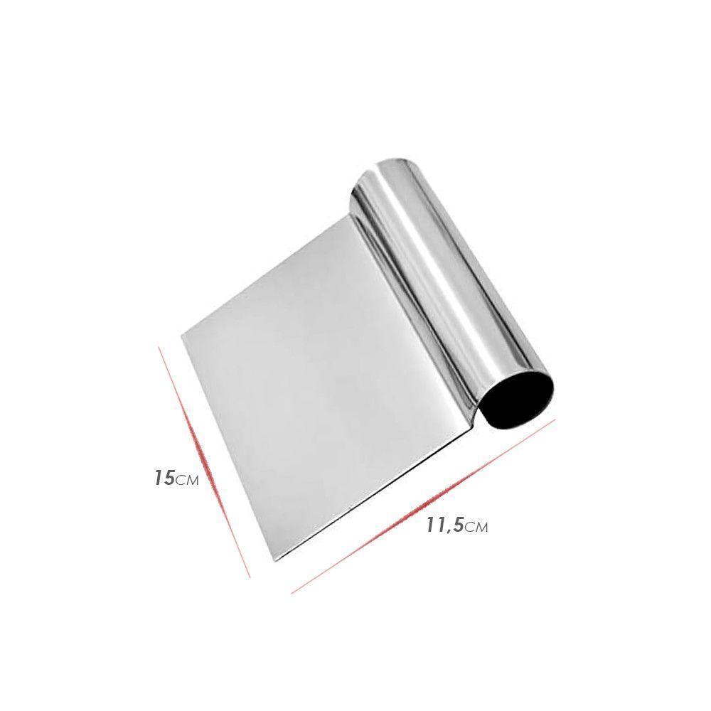 Espátula Multifuncional Em Inox Para Cortar, Raspar E Modelar Massas, Pães, Pizza E Bolos - 3