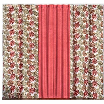 Cortina Floreal 3 Metros Sala Quarto Trilho Suisso Vermelha