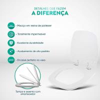 Assento Sanitário Poliester Com Amortecedor City Branco Para Vaso Celite