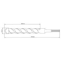 Broca Para Concreto 14x540 Mm Tramontina Em Aço Especial Com Encaixe Sds Max Tramontina - 2