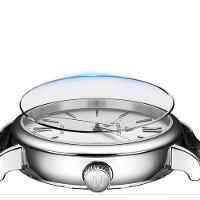 Relógio De Pulso Automático Mecânico Nort Amoy Edge Pulseira De Couro Impermeável Preto - 3