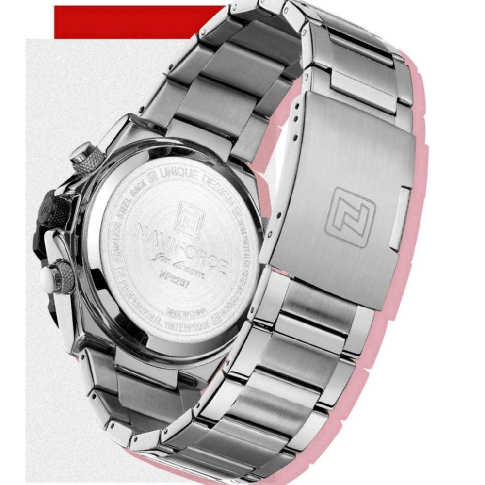 Relógio Esportivo Masculino Em Aço Inoxidável à Prova D'água Com Display Duplo Verde - 5