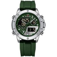 Relógio Digital Led Impermeável Masculino Multifuncional Esportivo Verde - 1