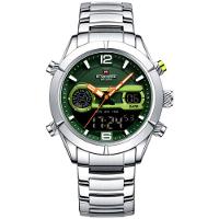 Relógio Impermeável Digital Masculino Esportivo Duplo Display Verde - 1