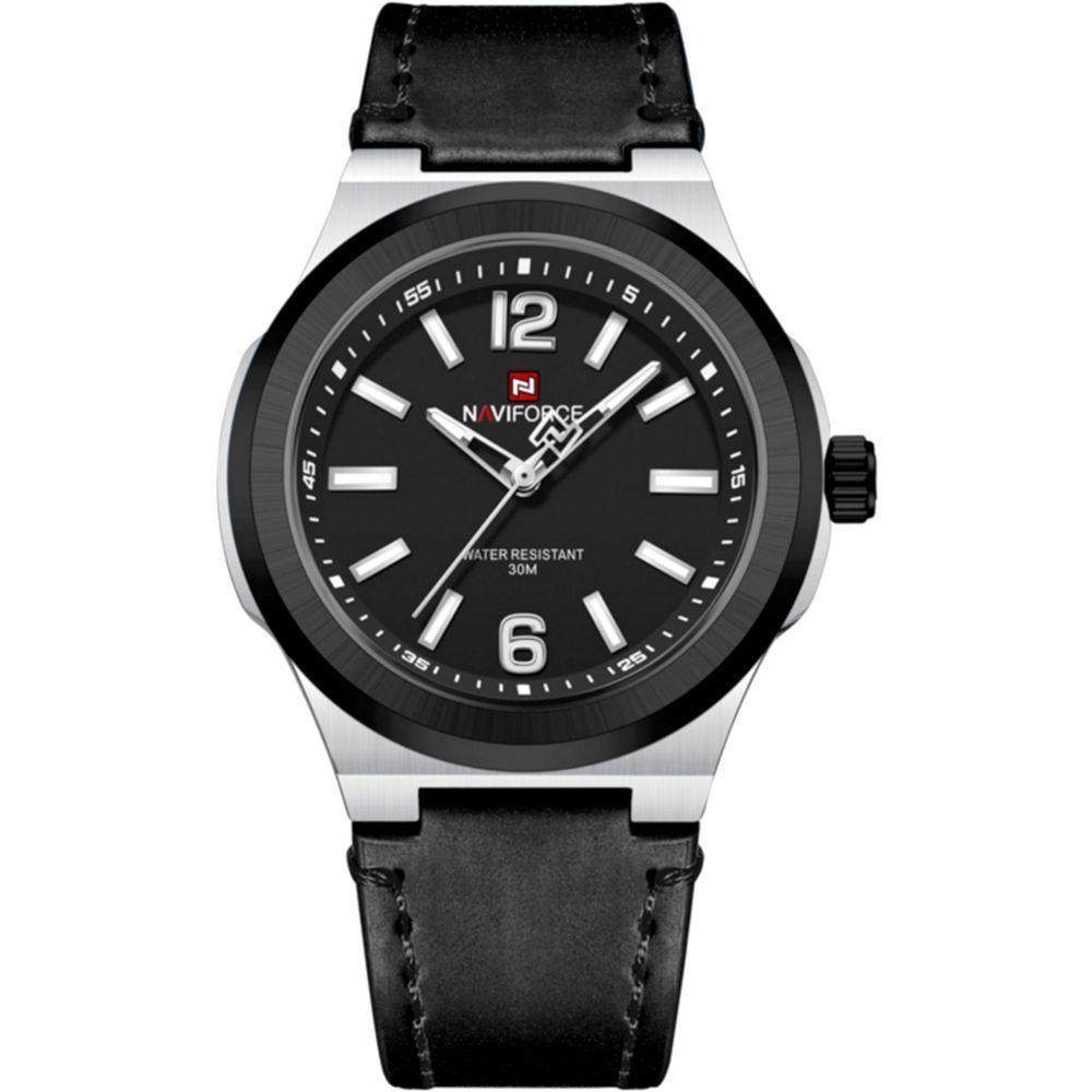 Relógio De Pulso De Quartzo Masculino Design Esportivo Impermeável Preto - 1