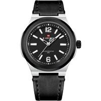 Relógio De Pulso De Quartzo Masculino Design Esportivo Impermeável Preto - 1