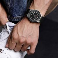 Relógio De Pulso De Quartzo Masculino Design Esportivo Impermeável Preto