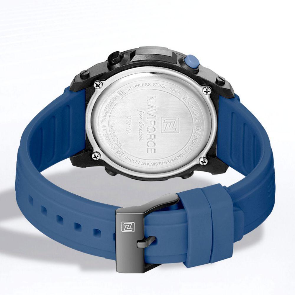 Relógio Esportivo Digital Impermeável Pulseira De Silicone Casual Azul - 6