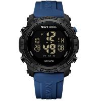 Relógio Esportivo Digital Impermeável Pulseira De Silicone Casual Azul - 1