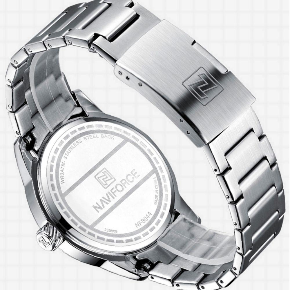 Relógio De Pulso Masculino De Quartzo Em Aço Inoxidável Impermeável Azul - 4