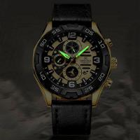 Relógio Masculino Esportivo Quartzo Casual A Prova D´agua Dourado - 2