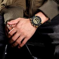 Relógio Masculino Esportivo Quartzo Casual A Prova D´agua Dourado - 8