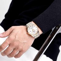 Relógio De Quartzo Masculino Pulseira De Aço Inoxidável Resistente à água Rose - 2