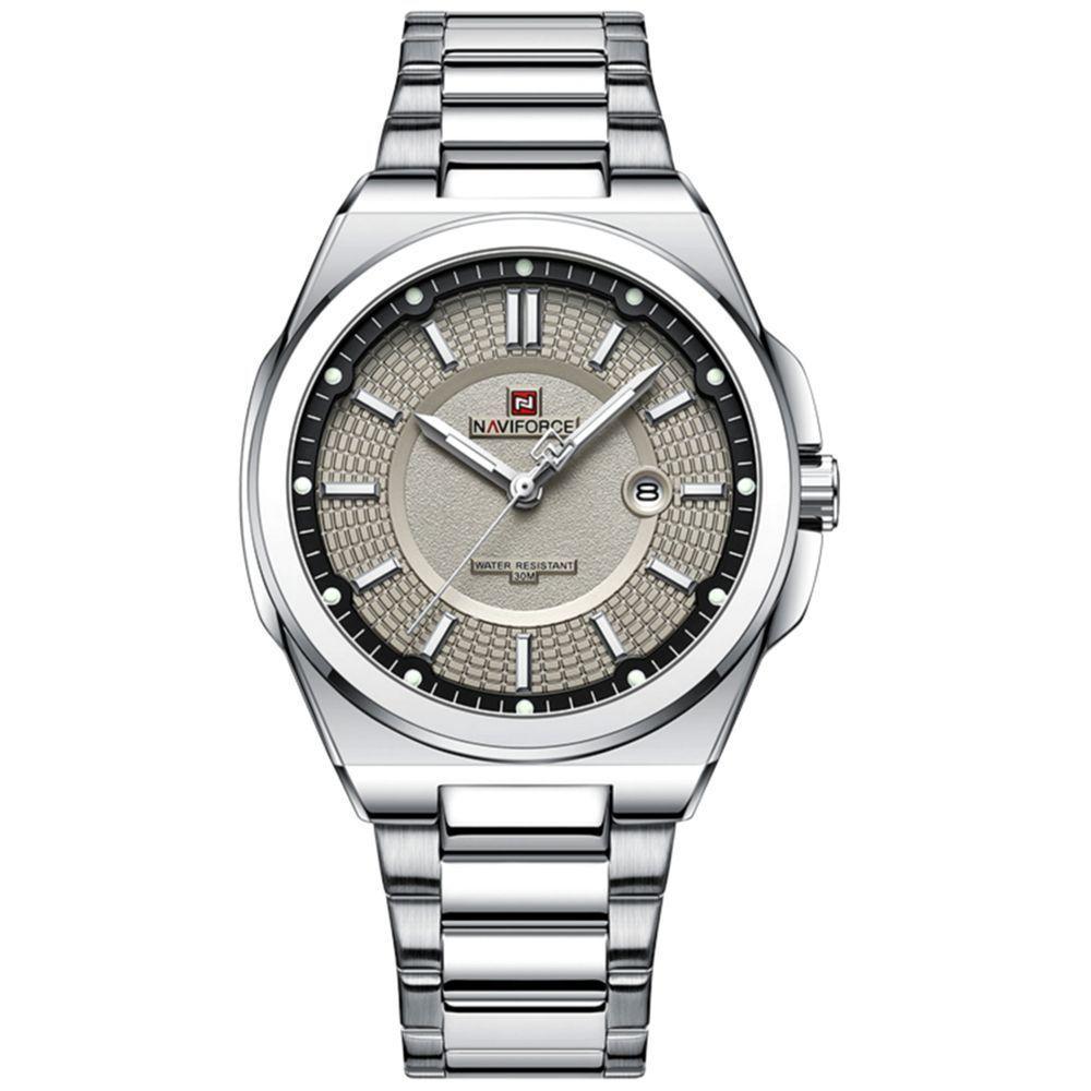 Relógio De Pulso Masculino Analogico Design Casual á Prova D\'água Cinza - 1