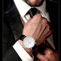 Relógio De Pulso Automático Mecânico Nort Amoy Edge Pulseira De Couro Impermeável Branco - 2