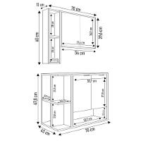 Gabinete De Banheiro Com Cuba E Espelheira Lizzi B02 Preto Fosco-naturalle - 7