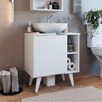 Gabinete Para Banheiro 01 Porta E 4 Nichos B86 Branco Novam Branco - 8