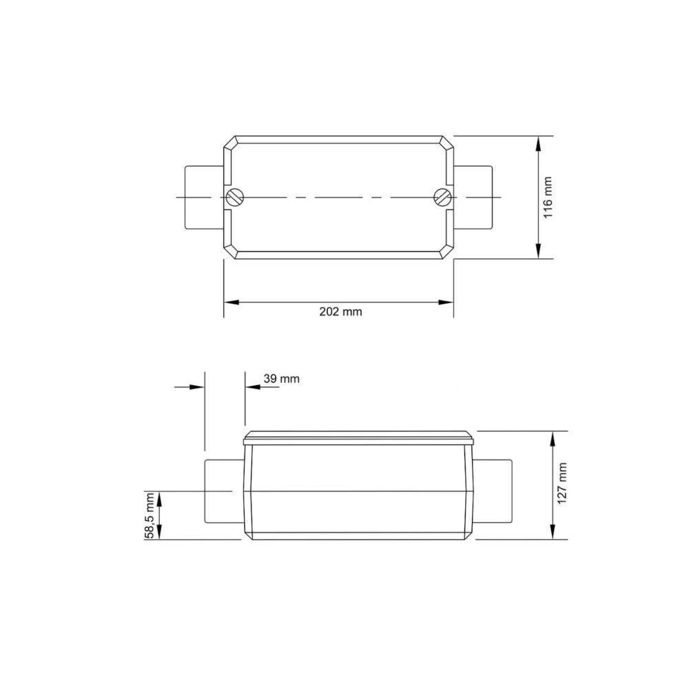 Condulete Fixo 3 Tipo C - Com Tampa - Rosca Bsp - Sem Pintura - 4